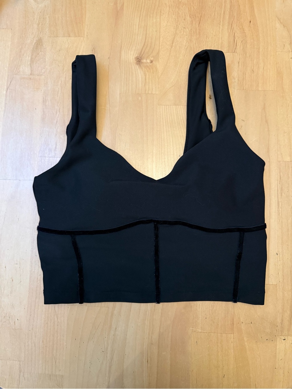 Abercrombie & Fitch Black Longline Crop Bralette